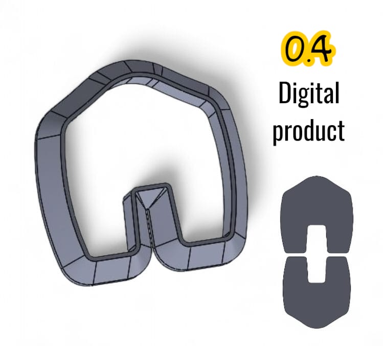 3D Cutter – Double Rounded Shape (STL File)