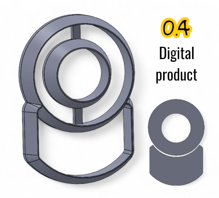Modern Arch Circle Cutter – 3D Printable STL File (Earring / Clay Tool)