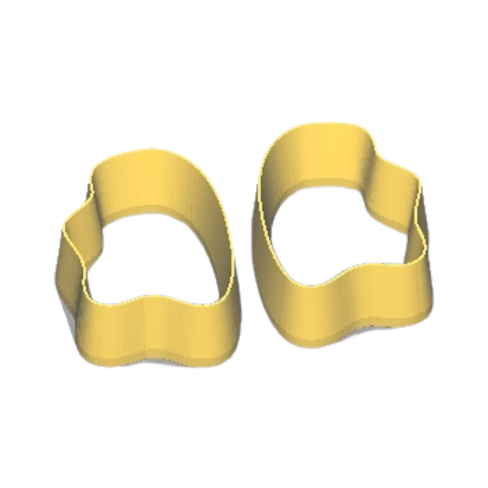 Abstract Earring Shape for Polymer Clay – Digital 3D Print File