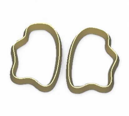 Abstract Earring Shape for Polymer Clay – Digital 3D Print File